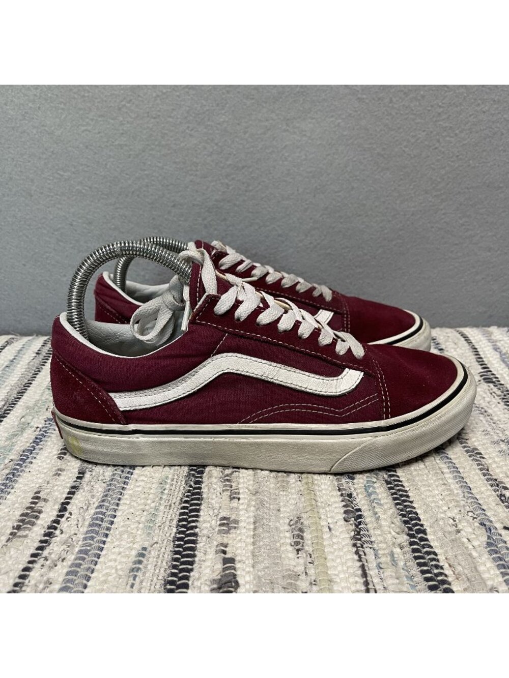 Vans Burgundy Old Skool Sneakers Mens 7.5 Womens 9